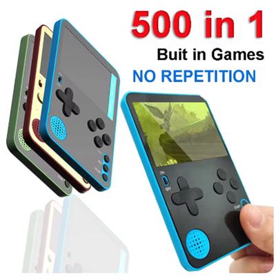 El Tipi Oyun Konsolu 500 Klasik Oyun LCD Taşınabilir Retro Video Mini Oyun Konsolu Şarj Edilebilir Çocuklar ve Yetişkinler için Harika Bir Hediye