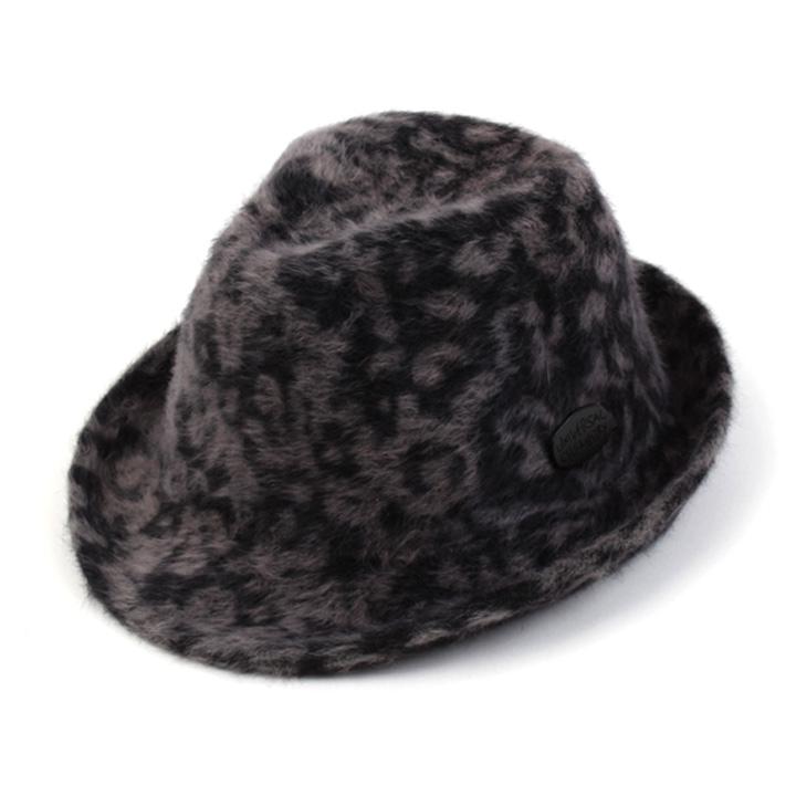 Yunibeosyeolkemiseuteuli Leopard Black Fur Fedora