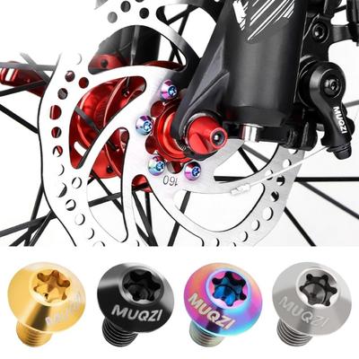 6pcs M5 X 10mm Bicycle M5 Brake Disc Screw T25 Torx Disc Brake Rotor Fixing Bolts  MTB Bike