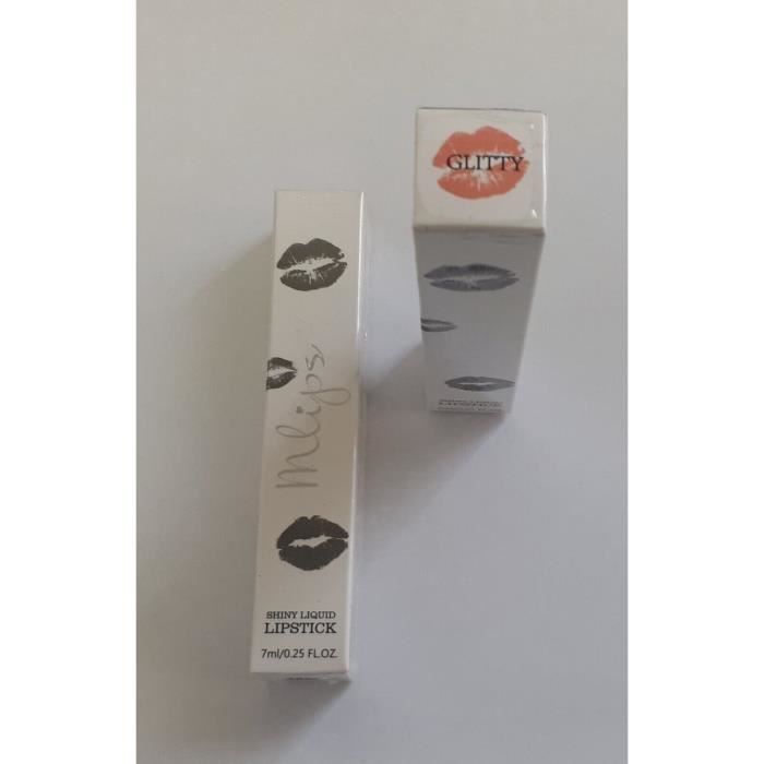 Lipstick - Mlips - GLITTY - 7 Ml X 2 - Strawberry Scent - Natural and Girly Effect