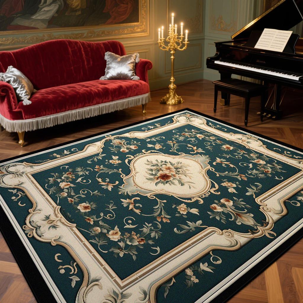 Luxury Living Room Rugs European Style Decoration Home Music Room Sofa Large Carpets Bedroom Cloakroom Fluffy Soft Mat Bedside