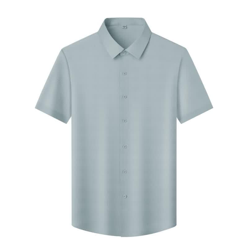 Judger Men s Silk Blend Short-Sleeve Business Casual Shirt 41