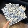 Hong Kong style burgundy printing waist silk scarf belt jeans waist accessories new square scarf fart curtain waist seal