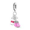 New In Luminous Charms Bead Copper Lover Flowers Dangle Pendants Fit Original Mula Bracelet Diy Jewelry For Women
