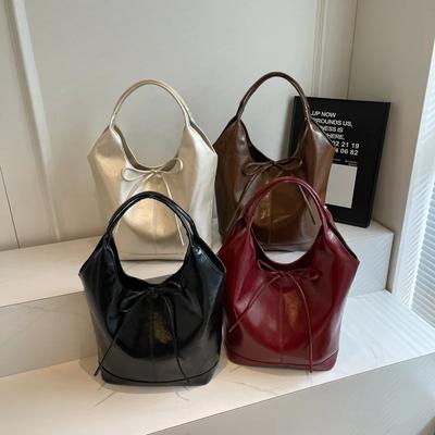 Neue Mode Heißer Verkauf Tragetaschen Solide Bogen Vielseitige Designer Schulter Taschen Frauen Weiche Einfache Pendeln frauen Handtaschen