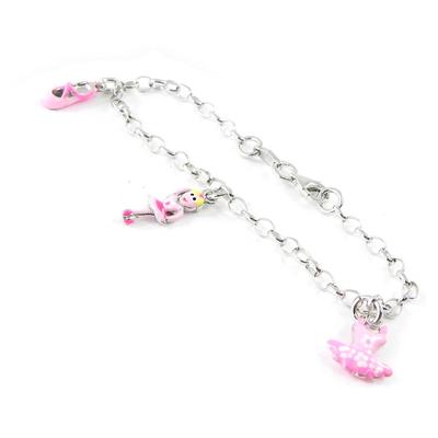 [H9140] - Pink 'Ballerina' Children's Bracelet S&B