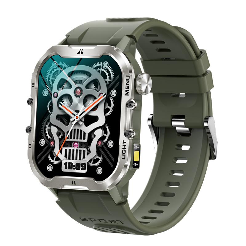 T26 Chytré hodinky Svítilna 1,96" Velký displej LED Světlo Bluetooth Volání SOS Venkovní Odolné Sportovní Fitness Tracker Chytré hodinky