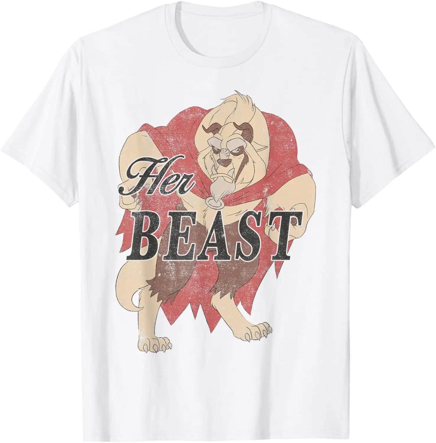 Hot Fashion Casual Disney Beauty and The Beast Bridal Her Beast T-Shirt S-4XL Four Seasons S