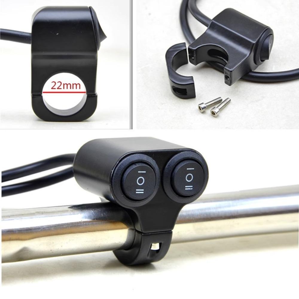 LED Compatible Light Control Button Aluminum Alloy Motorcycle Switch  Spotlight Operation
