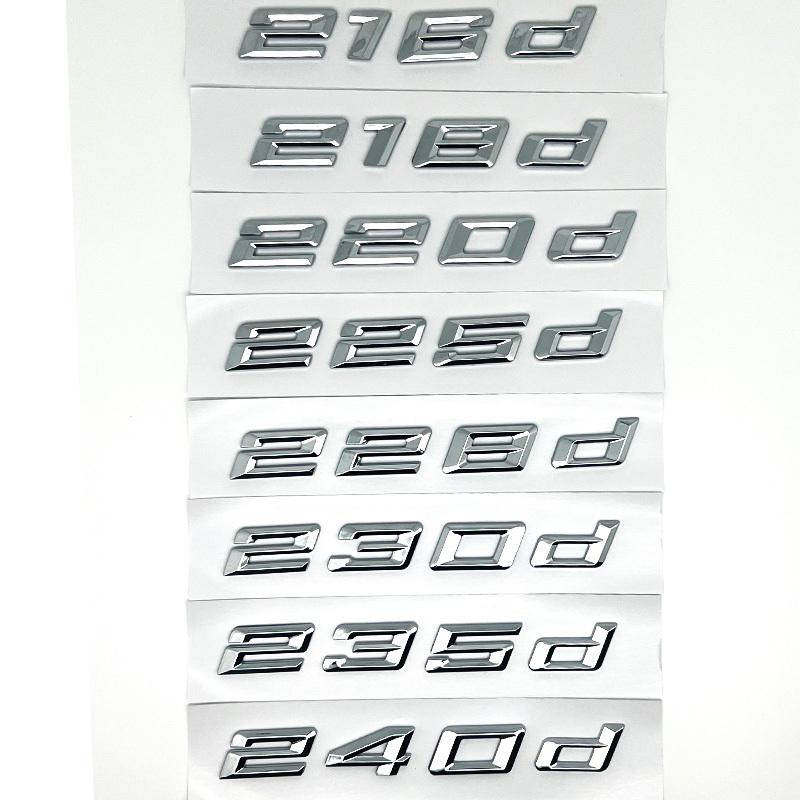 Emblema Adesivo Lettere Cromate in ABS per Baule Auto per BMW Serie 2 216i 218i 220i 225i 228i 230i 235i 240i F22 F23 F45 F46