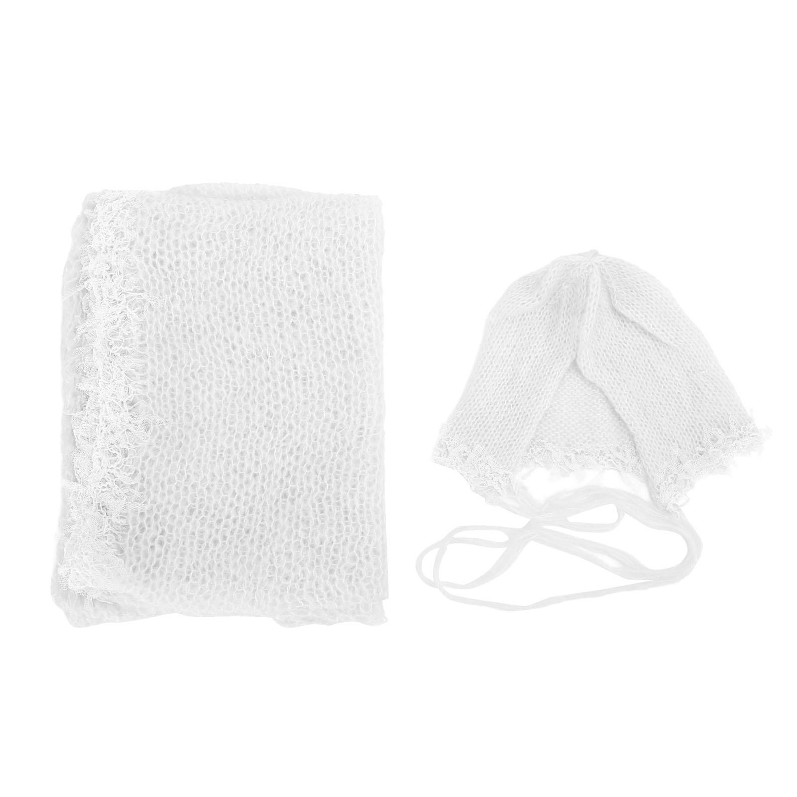 

Мохеровый комплект шапка-шарф для младенцев, реквизит для фотосъемки новорожденных, мягкий реквизит для фотосъемки мальчиков и девочек(бежевый белый