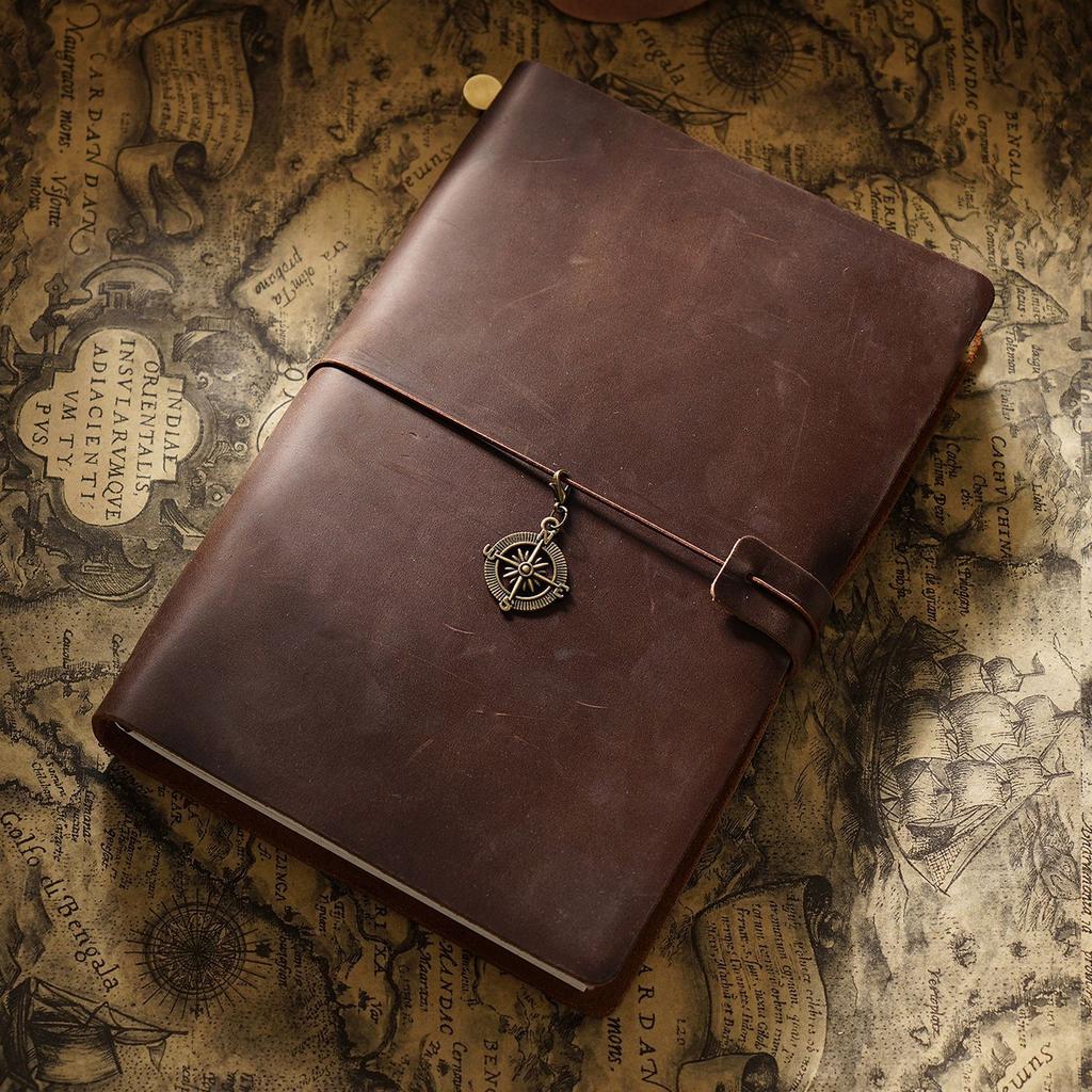 Full Grain Leather Diary Journal Workbook Custom Paper Notebook Leather Book Cover Jotter Vintage Notebook Leather Product
