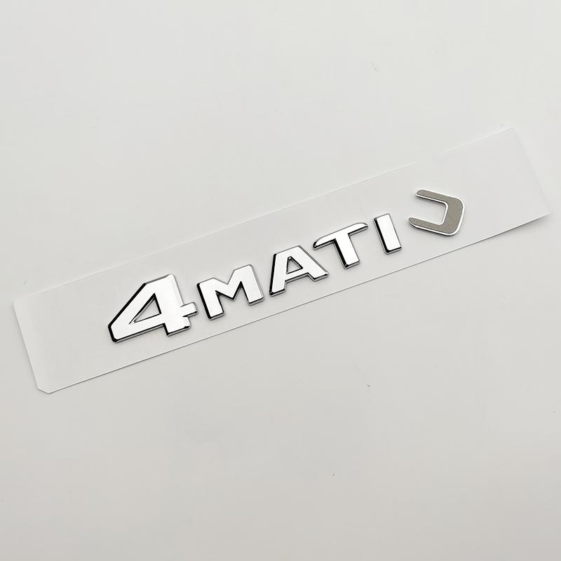1Pc 3D ABS Chrome Black 4 Matic Logo 4Matic Emblem Letters Nameplate Car Trunk Badge 4matic Sticker Accessories
