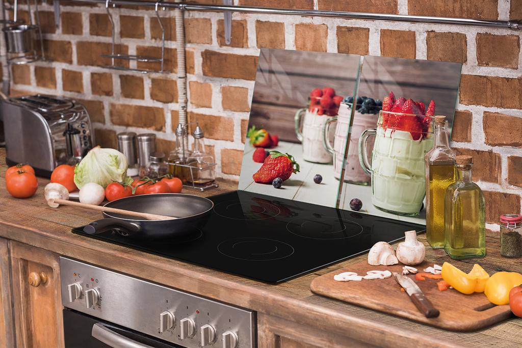 SZKLANA PŁYTA OCHRONNA NA KUCHENKĘ 75x52 DESER