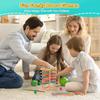 Montessori Game Wooden Board Game, 48 Colorful Sticks Dice Game for 3 4 5 6 Year Old, Kerplunk Game for Kids Math Educational Toys for 3 Years Old,