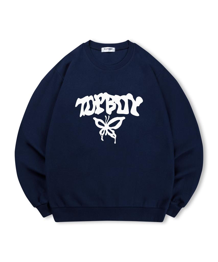 TOPBOY [Non-Fleece Or Fleece] Fly Print Sweatshirt (C Type)