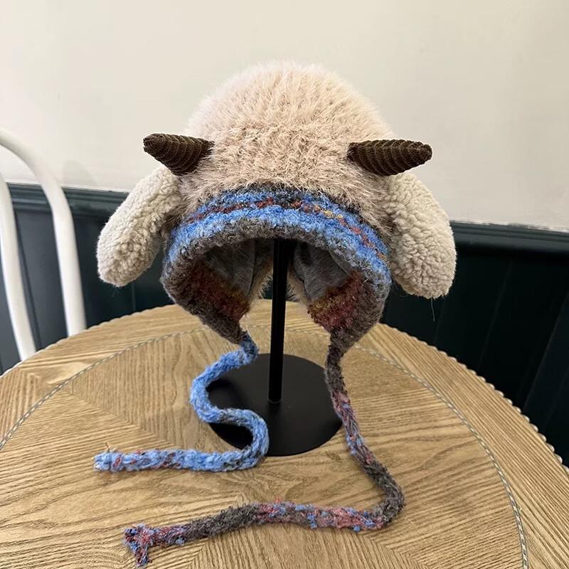 

Women s Cute Lamb Ear Plush Winter Hat