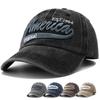 Unisex Distressed American Letter Embroidery Baseball Cap Breathable Sunshade Peaked Hats For Women Men Hip Hop Outdoor Snapback