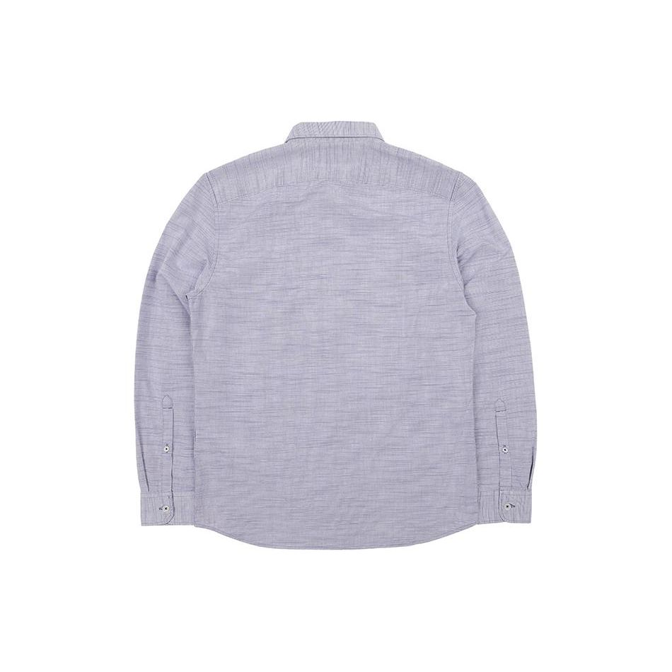 Timberland Outdoor Comfortable Breathable Business Casual Solid Color Stand Collar Single Breasted Long Sleeve Shirt Men Shirts Light-Purple A24ME-CZ5