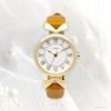Fieldwork Priscilla Analog Watch with Leather Antique YE Women's Band, Design, Stylish, Cute, Simple, Yellow, ST306-2