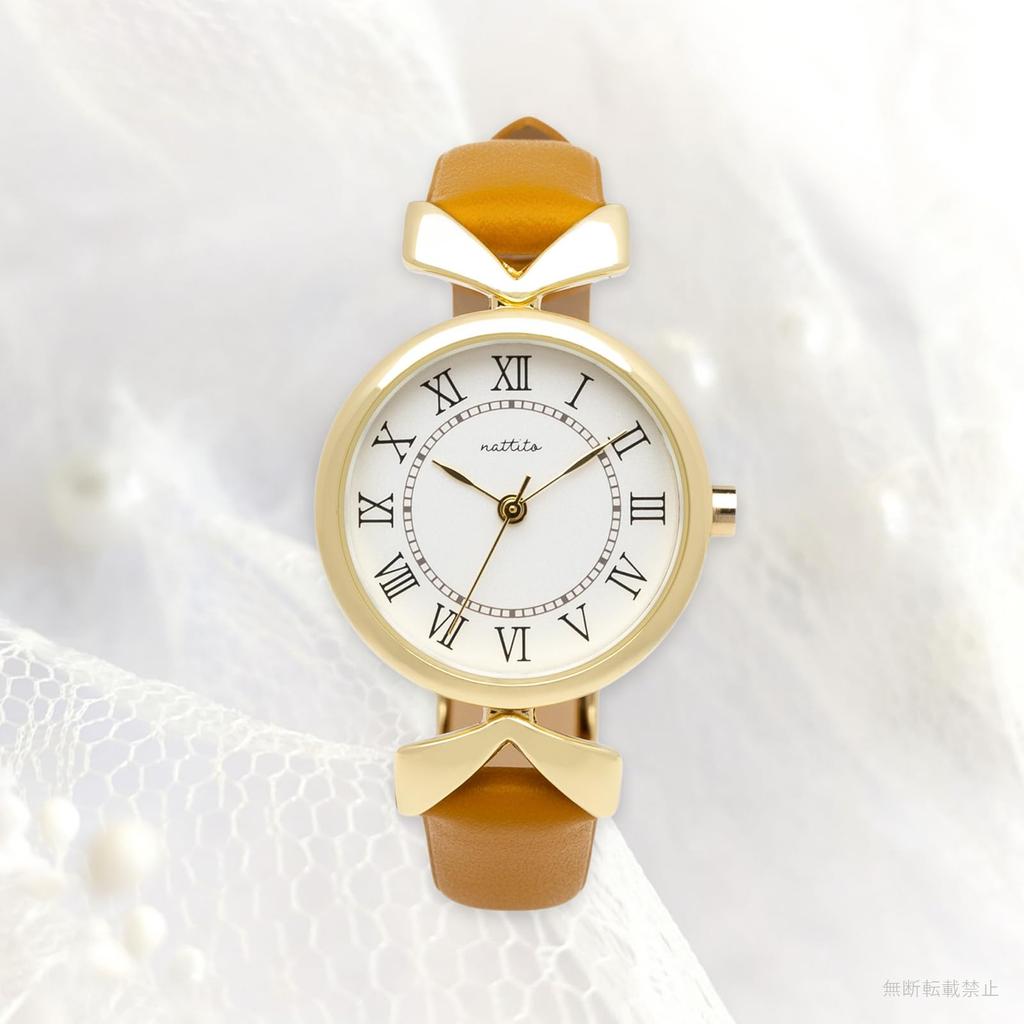 Fieldwork Priscilla Analog Watch with Leather Antique YE Women's Band, Design, Stylish, Cute, Simple, Yellow, ST306-2