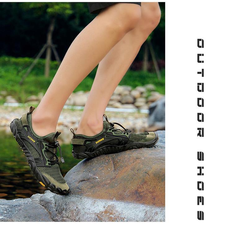 Men's Non-Slip Five-Finger Water Shoes for Hiking, Creek Wading, and Fishing