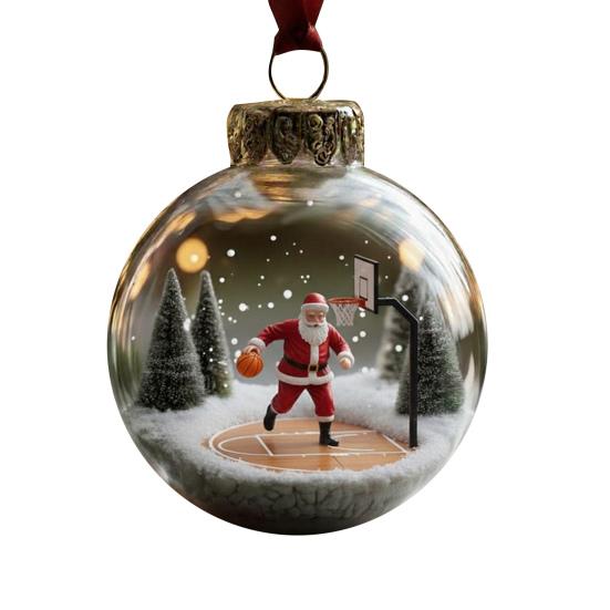 

Рождественский Дед Мороз Подвесное Украшение Прозрачный Шар Играющий в Теннис Гольф Футбол Баскетбол Бадминтон Санта Рождественская Елка Подвесной Орнамент Подвеска J