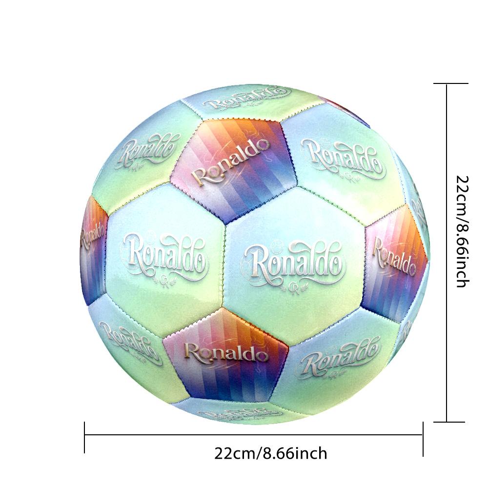 Ronaldo's Soccer Journey Size 5 Soccer Football Machine Sewn Indoor/Outdoor Training and Matches Ideal for Soccer Enthusiasts