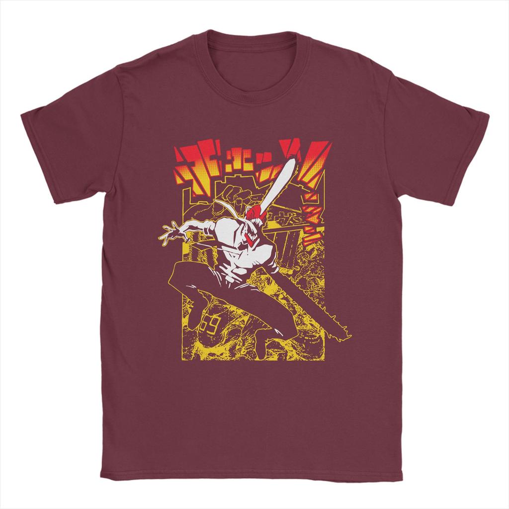 Chainsawman T Shirt Chainsaw Man Manga Denji Pochita Devil Makima Anime Cotton Clothes Funny Short Sleeve Crewneck T-Shirt