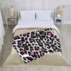 Leopard Print Blankets Flannel Decoration Breathable Super Warm Throw Blanket for Sofa Couch Bedspreads