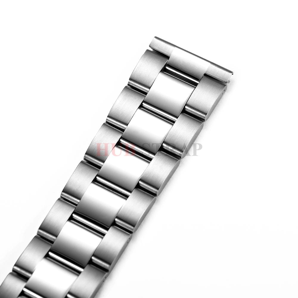 20mm 22mm 24mm 26mm 28mm Armband Massives Edelstahl-Uhrenarmband für Rolex für Omega Gerades Armband Metall-Armband