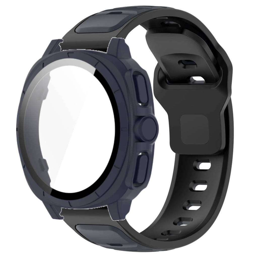 Silicone Band +Tempered Glass Case For Samsung Watch 7 40mm 44mm Strap Protector Cover For Samsung Galaxy Watch 7 44mm 40mm