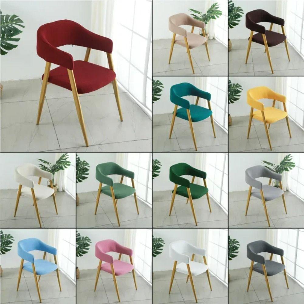 Thickened Texture Armchair Slipcover Stretch Fabric Dining Chair Cover Restaurant Seating