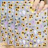 3 To 15 Sheets 5D Sunflower Daisy Nail Stickers Bee Ladybug Flower Decals Self Adhesive Spring Nail Art