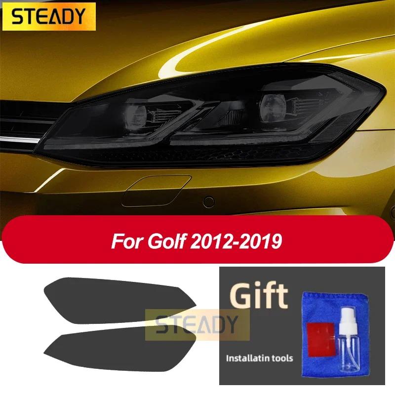 

Car Headlight Protective Film Smoked Black TPU Sticker For VW Volkswagen Golf 7 Scirocco Tiguan Passat Jetta Teramont Touareg CC Golf 7 12-19