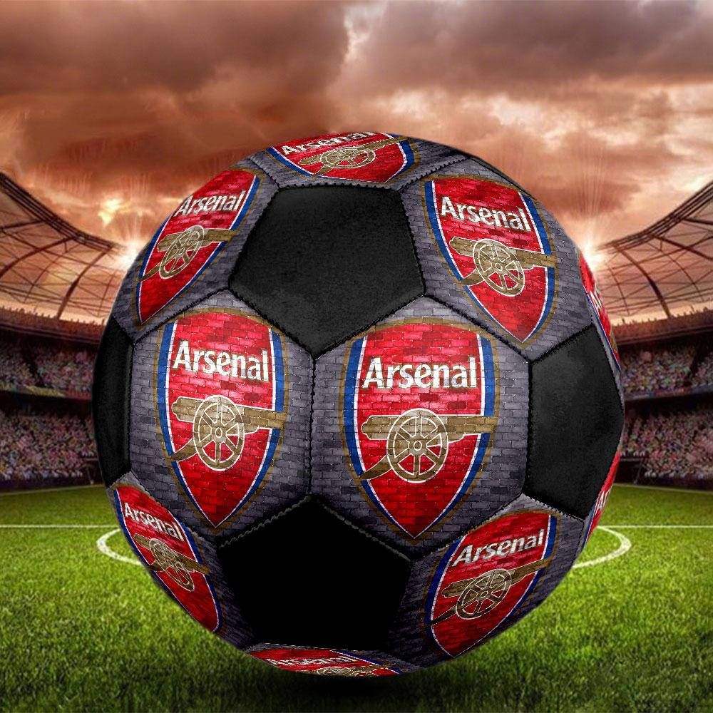 Pallone da Calcio Arsenal Football Club Taglia 5, Cucito a Macchina in PVC, Resistente e ad Alto Rimbalzo, Adatto a Tutte le Età, Merchandising per tifosi, Partite e Uso all'Aperto.