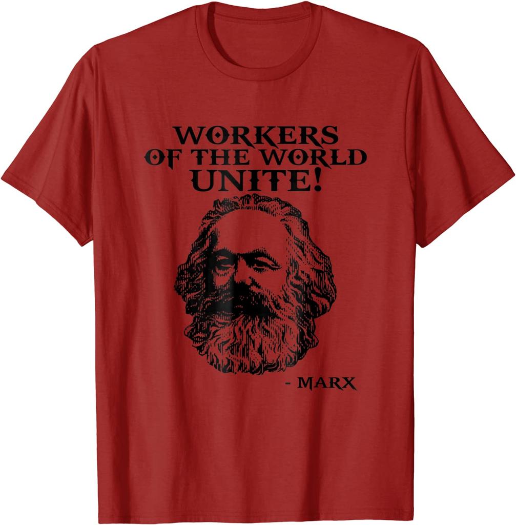 Karl Marx Marxismus Marxistisches Herren T-Shirt Kurzarm Lässig 100% BAUMWOLLE Rundhals Herrenbekleidung