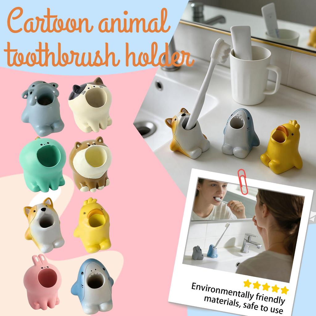 Wind Kreativer Cartoon-Tier-Zahnputzbecherhalter, Niedlicher Kinder-Badezimmer-Zahnputzständer, Badezimmer-Aufbewahrungsregal und Dekoration