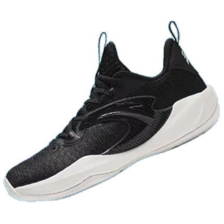 Anta Light Cavalry 9 Comfortable Casual Shock Absorption Non-Slip Wear-Resistant Low-Top Basketball Shoes Men sneaker Black White 112421610-2