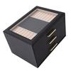 3 Layer Jewelry Box PU Leather Velvet Lining Jewelry Organizer Box with Clear Top Window for Ring Necklace Earring