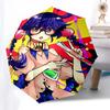 1 Stück Outdoor-Regenschirm mit Anime-Charakter-Design - Automatisches Öffnen/Schließen, Tragbares 3-fach faltbares Design, 8-Speichen-Eisenrahmen - Perfektes Geschenk für Fans,