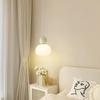 Cream Style Pumpkin Pendant Light: Modern Minimalist Bedside Lamp for Master Bedroom, Bar Counter, or Foyer with Single Head Cord Suspension.