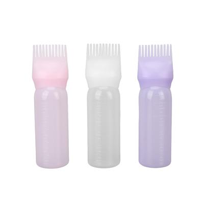 3 stücke Haarfärbemittel-Applikatorflasche Professioneller Heimsalon Tragbare Haarwurzelkammflasche für Styling