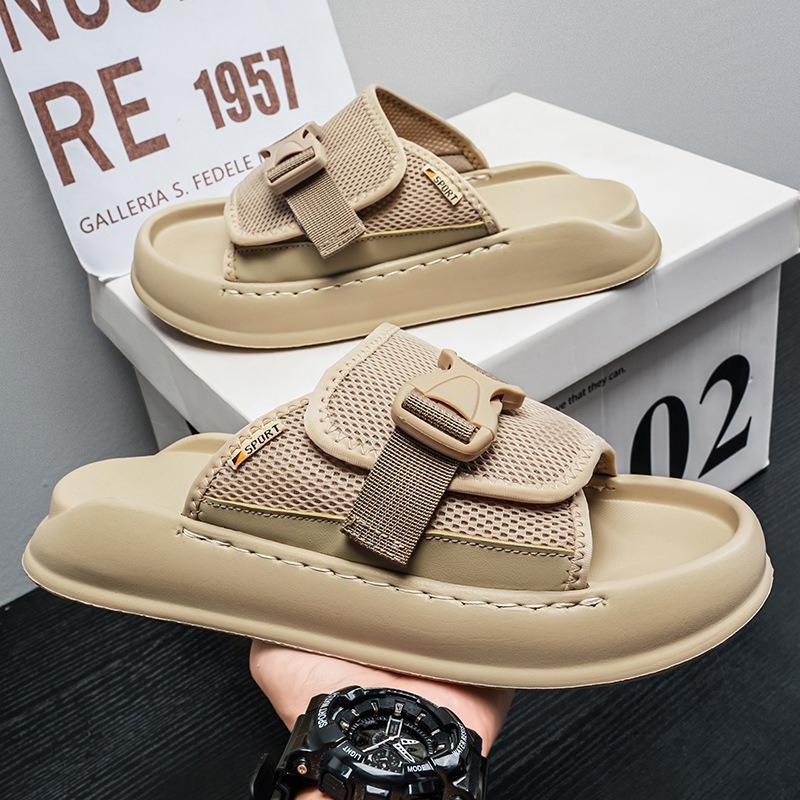 Summer new men's Baidu sandals classic color scheme men's shoes teenagers daily leisure home men's slippers