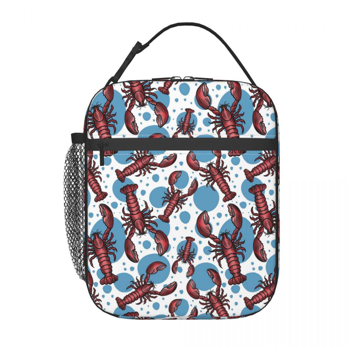 

Lobster Pattern Cartoon Insulated Lunch Bag for Women Children Portable Food Boxes Thermal Lunch Box Tote One Size
