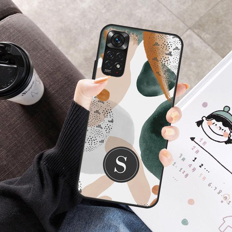 Custom Aesthetic Nature Monogram Name Case For Xiaomi Redmi Note 11 10 9 8 12 Pro 10S 11S 12S Cover For Redmi 10 10A 9C 10C 12C