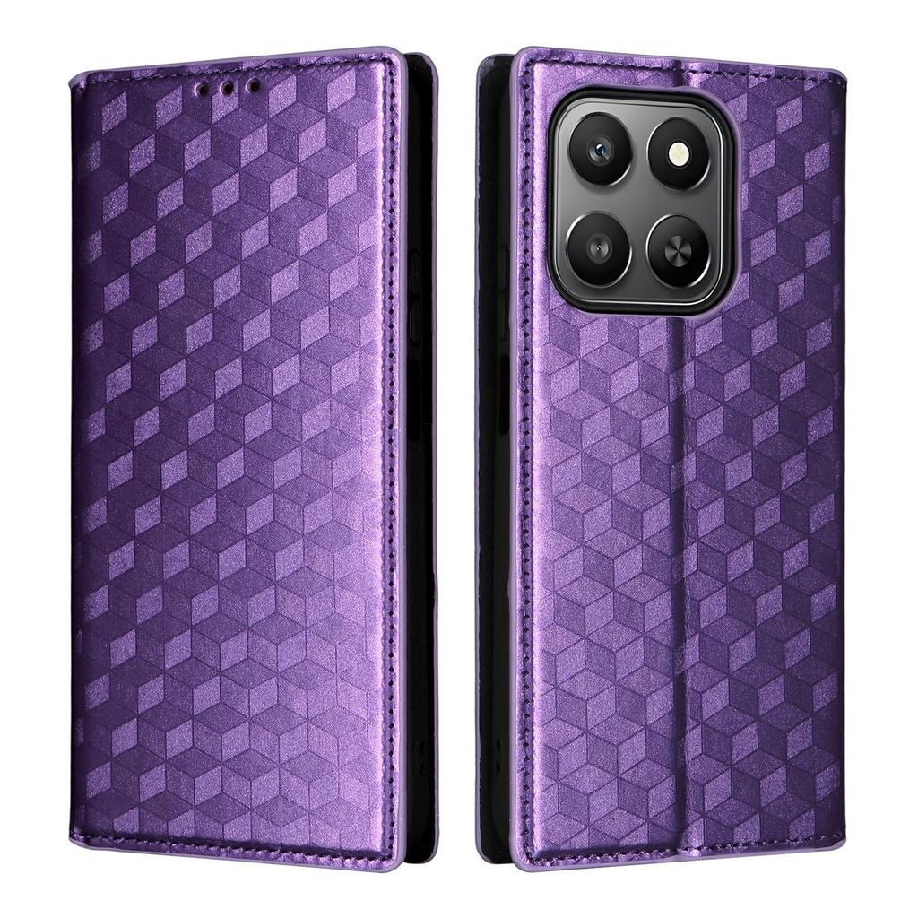 For Honor 400 Smart 5G/4G/X7d 4G Case Wallet Rhombus Imprinted Leather Phone Cover