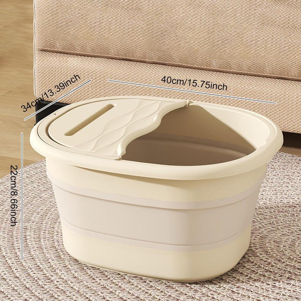 Kompaktes Fußbadbecken mit Faltbarem Design und Massagepunkten für Zuhause