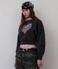 RETRIEVER CLUB Heart Crop Crewneck [Pigment Black]