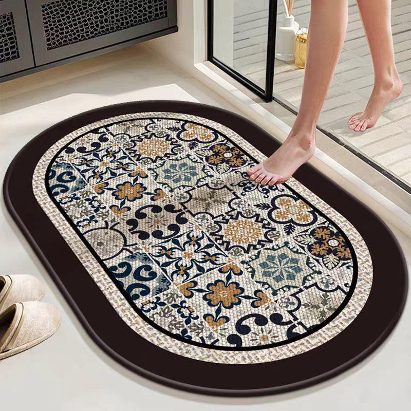 Nordic Style Diatomaceous Earth Bathroom Mat: Wear-Resistant, Dirt-Resistant, Water-Absorbent, Non-Slip.